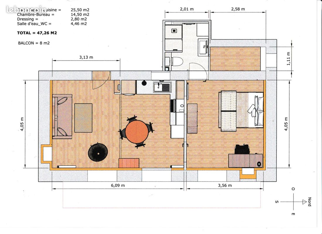 Appartement 2 pièces 51 m² · à Aix-les-Bains · 51 m² · 210 000 €
