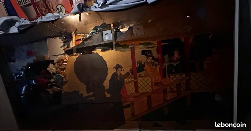Miroir avec femmes Japonaises gravées à la main (image 3)