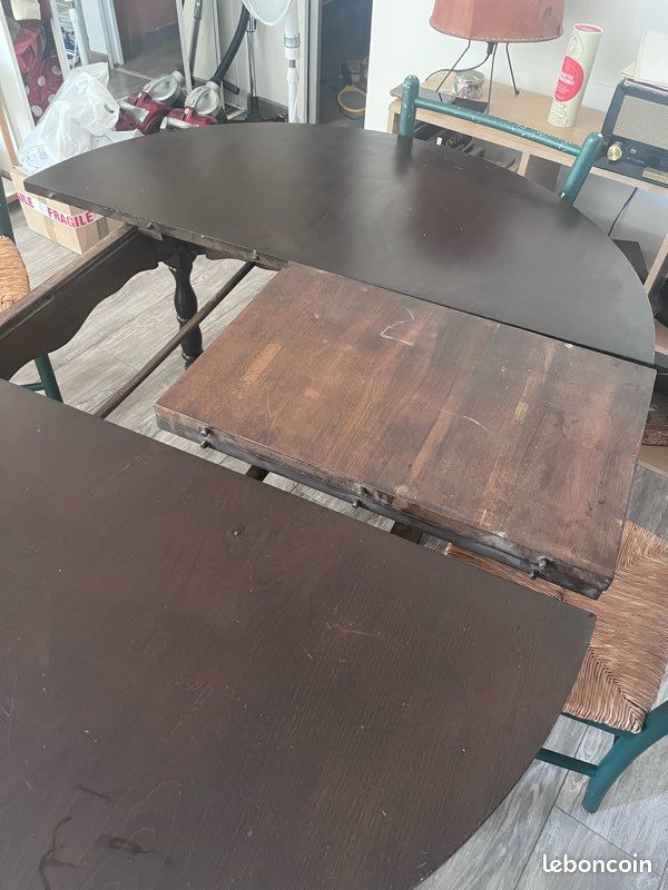 Table à manger avec rallonge et lot de 4 chaises (image 4)