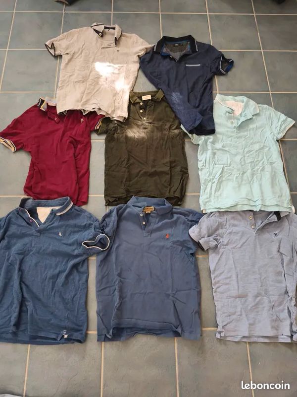 Lot vêtements homme (pull, t-shirts, polos, chemises, pantalons etc...) (image 1)