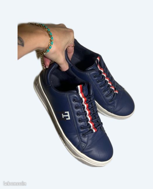 Sneakers Basket Tommy Hilfiger bleu marine – Mixte (Taille 39