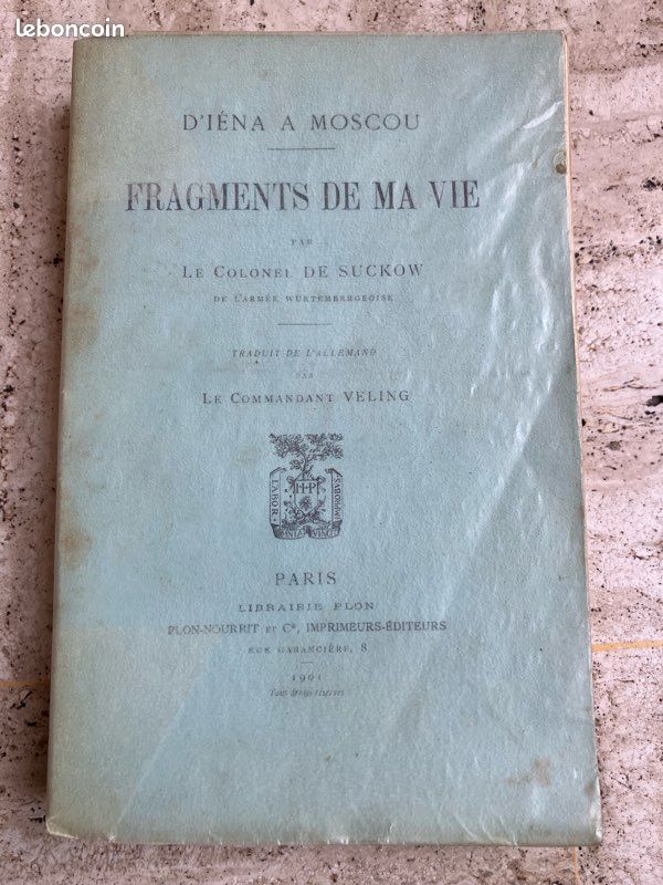 Livre ancien - Fragments de ma vie D’Iena à Moscou (image 1)