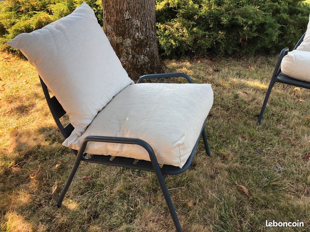 4 Fauteuils extérieurs + 8 coussins (image 4)