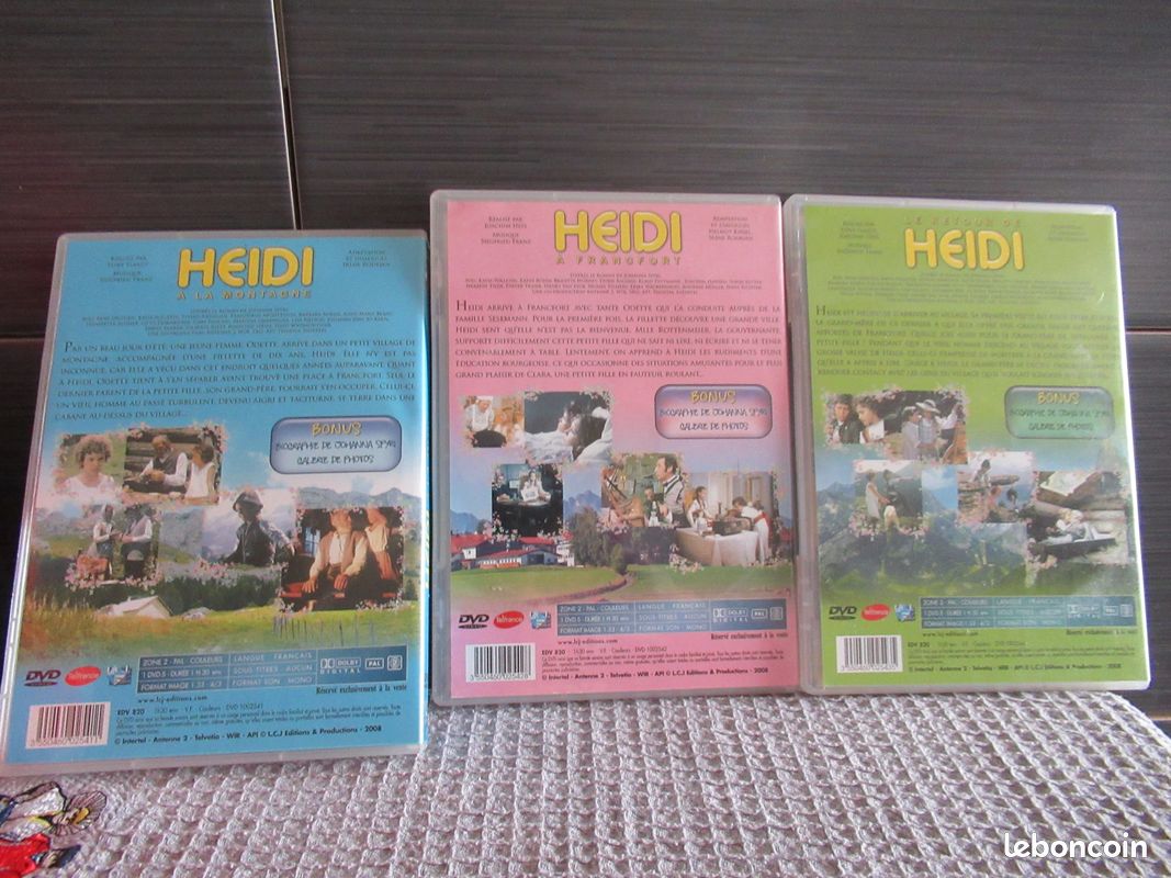 3 dvd films heidi à la montagne à francfort le retour (image 2)