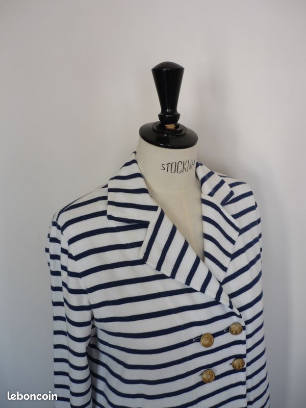 Caban jersey marin 16 ans, TBE - Petit Bateau (image 8)