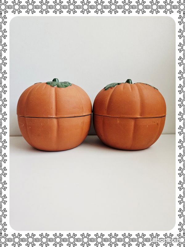 Photophore Citrouille En Terre Cuite – Déco Halloween, Artisanal, Très Bon État, France