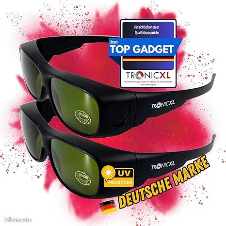 Lot de lunettes de protection UV LED à spectre complet pour la