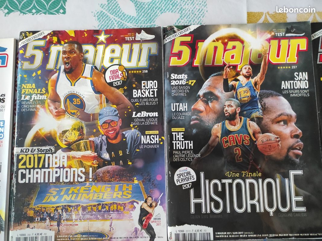 Lot 19 revues magazines "5 majeur" - 2016-2017-Basket NBA - PAS DE VENTE AU DETAIL (image 6)