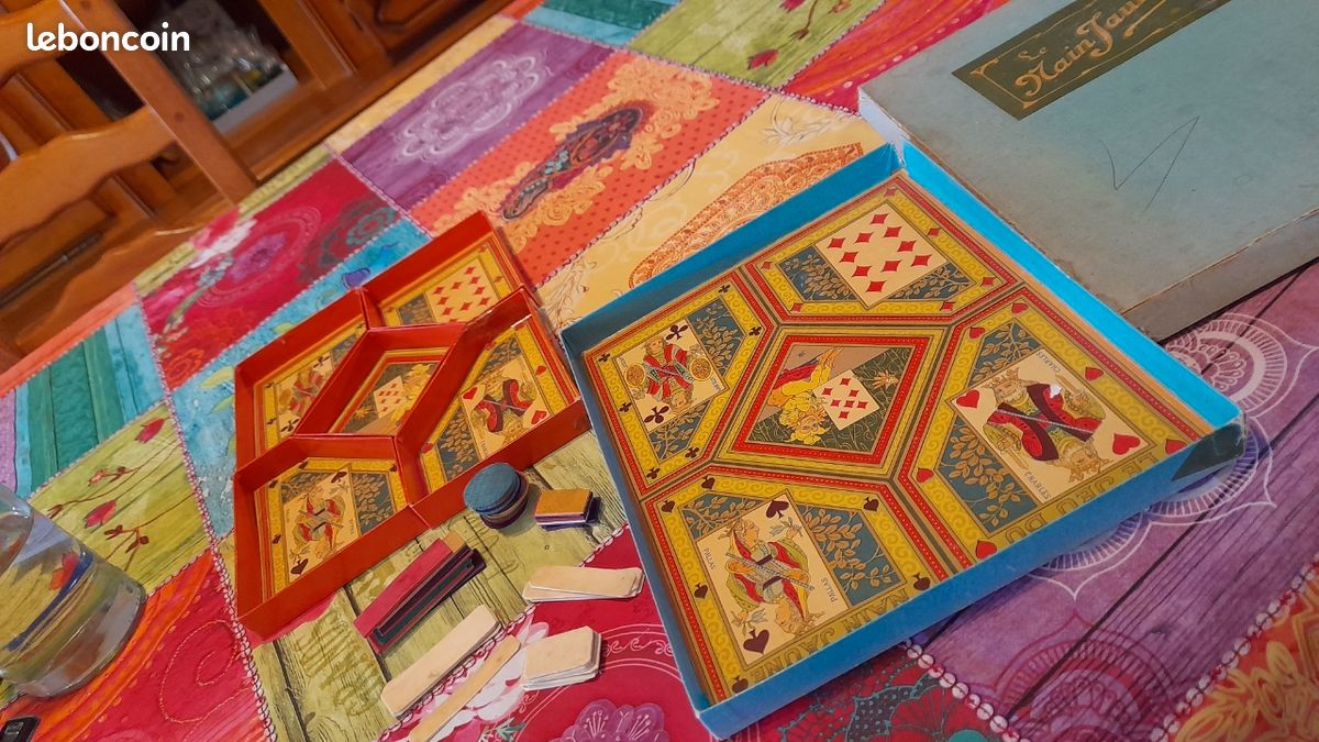 Jeu Du Nain Jaune Ancien - Boîte Carton E.L.D., Complet Avec Cartes, Bon état, Origine France