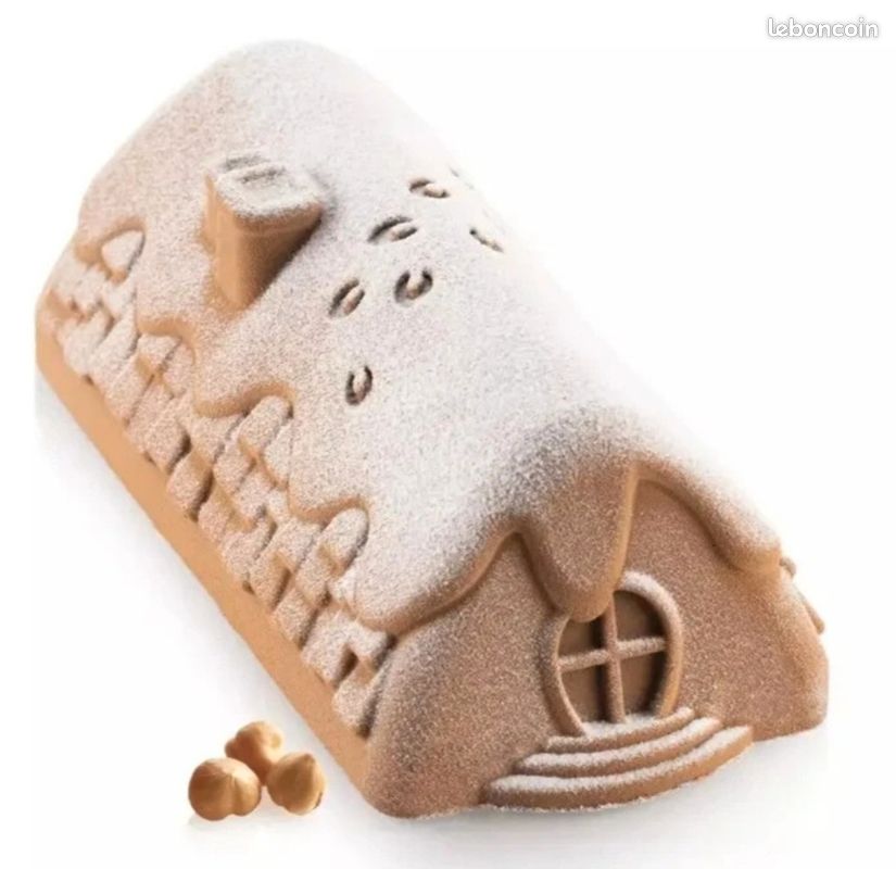 Moule Silicone Bûche Winter Cottage Silikomart (image 1)