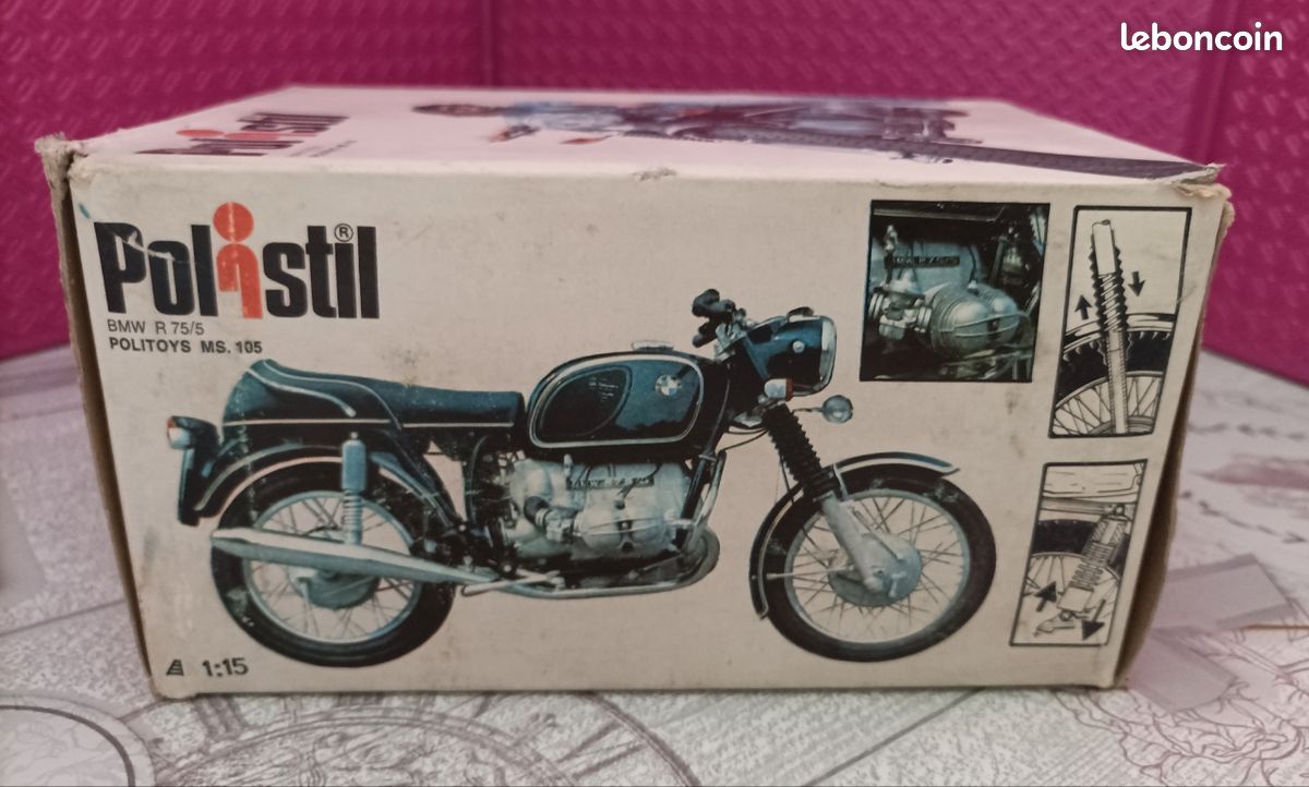 Miniature Moto BMW R75/5 Vintage De Collection Polistil 1:16 - Occasion