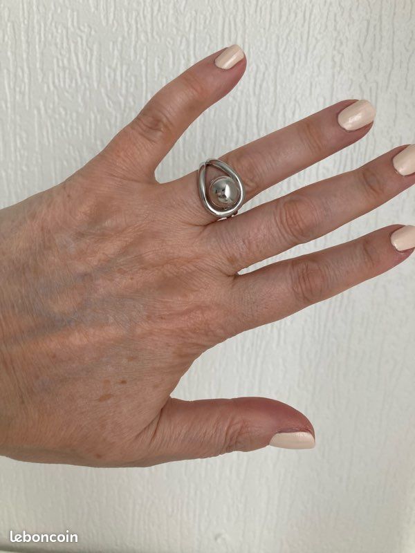 Bague En Argent Sterling 925 - Taille 55 - Modèle Boules Occasion