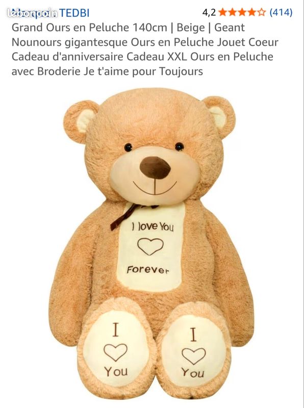 Ours Géant TEDBI 160 cm (image 5)