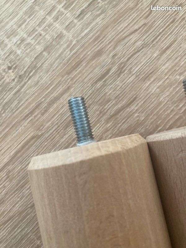 Pieds de lit en bois clair 12cm (image 2)