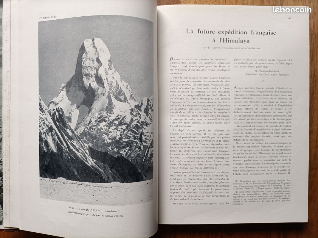 (alpinisme, pyrénéisme, spéléologie, Samivel) La MONTAGNE, revue du Club alpin français. Année 1936 complète, reliée (image 6)