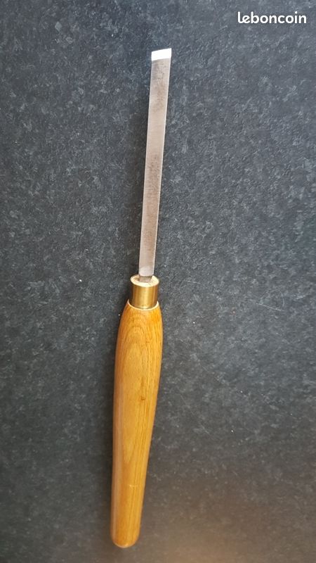 Ciseau à Bois Plat Forgé Main 5 Mm – Lame Acier 45# Tranchante, Manche Bois Dur, Sculpture & Bricolage