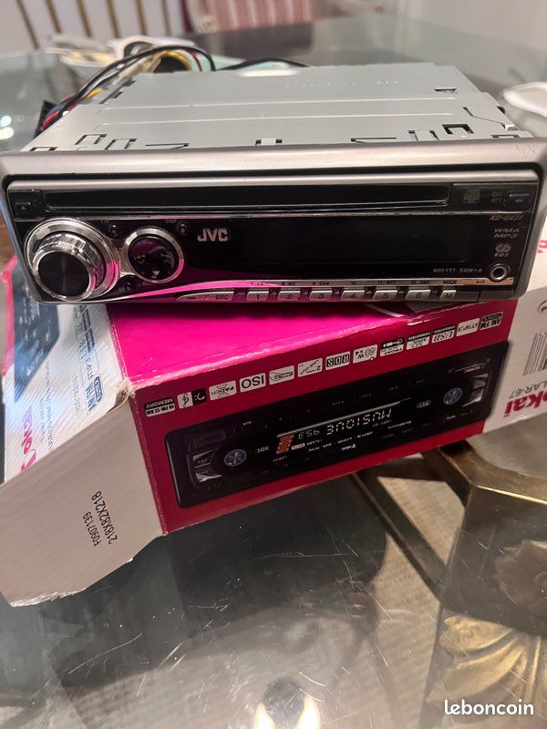 Autoradio poste de voiture, JVC cd radio vintage avec prise Jack (image 3)