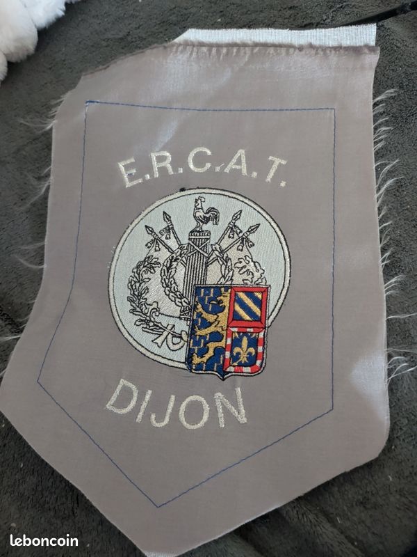 Fanion drapeau militaire e.r.c.a.t dijon armée française (image 1)