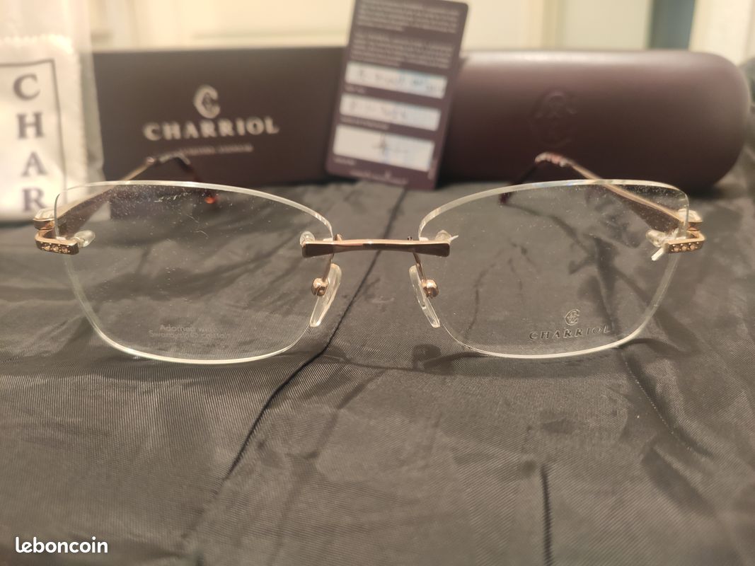 Charriol monture lunettes vue pour femme gold Swarovski
