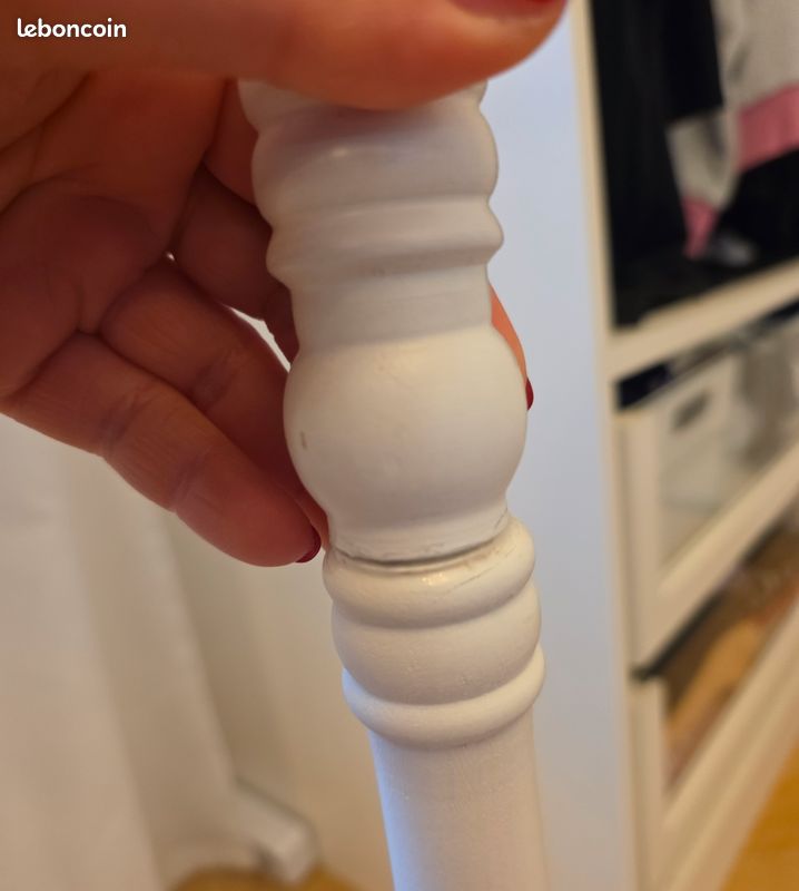 2 valets vêtement en bois blanc (image 8)