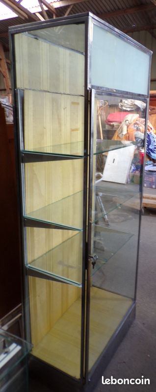 Vitrine vintage commerce meuble de métier industriel (image 2)