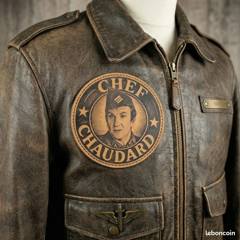 Écusson "Chef Chaudard" en cuir véritable (image 1)
