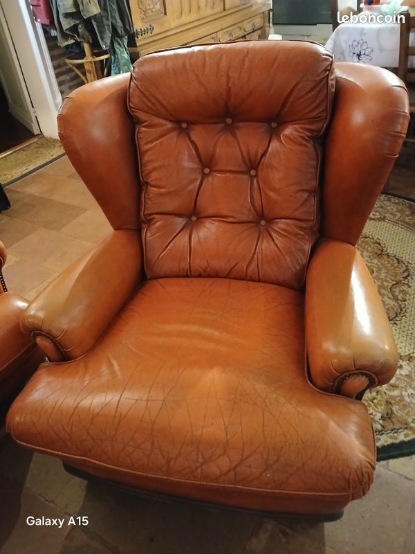 Canapé cuir vintage (image 3)
