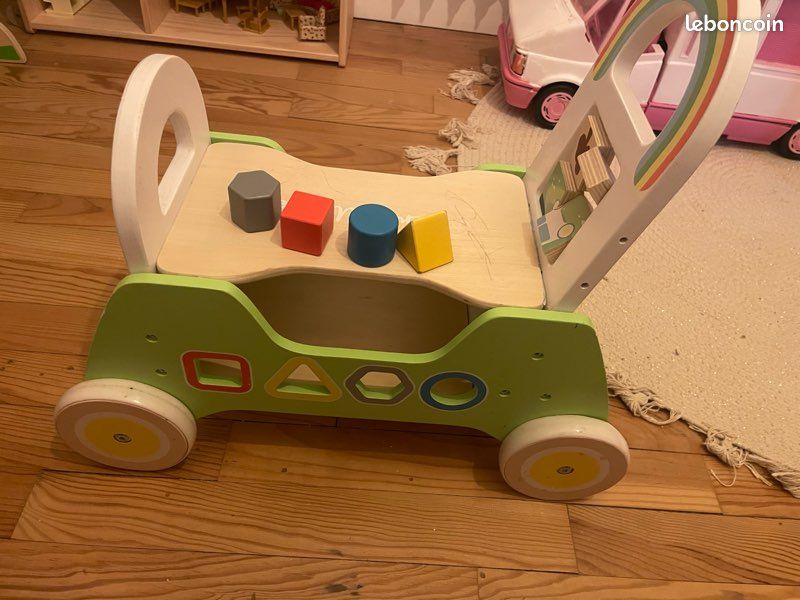 Porteur pousseur bois bébé Jeux Jouets