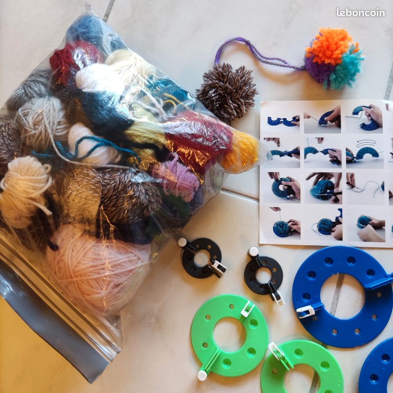 Kit pompons laine enfant (image 1)
