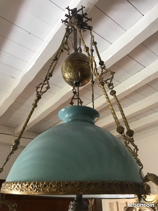 Lustre ancien opaline (image 3)