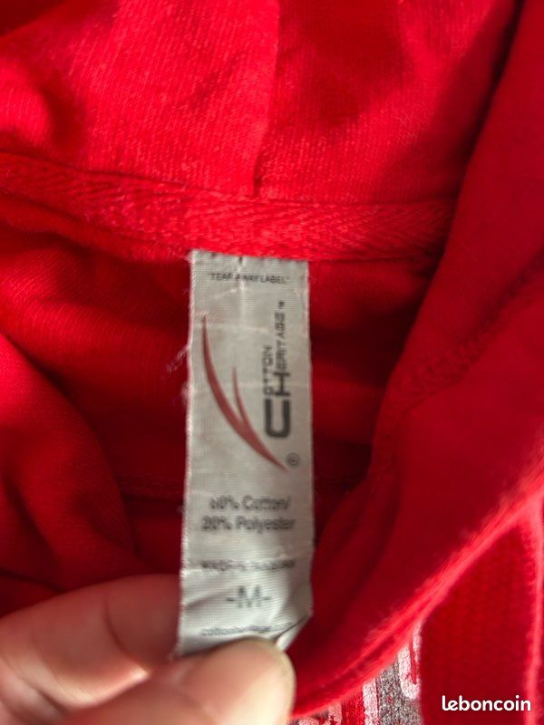 Hoodie vintage Red Feather Lakes Colorado rouge taille M (image 4)