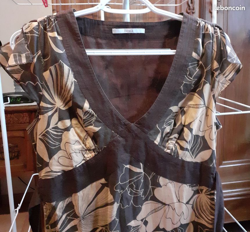 Robe Xanaka Marron Taille 38 - Sans Manches, Longueur Genou - Coton - Occasion Très Bon état