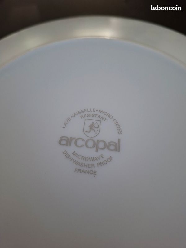 Lot de 6 assiettes plates et 6 assiettes a dessert Arcopal vintage (image 6)