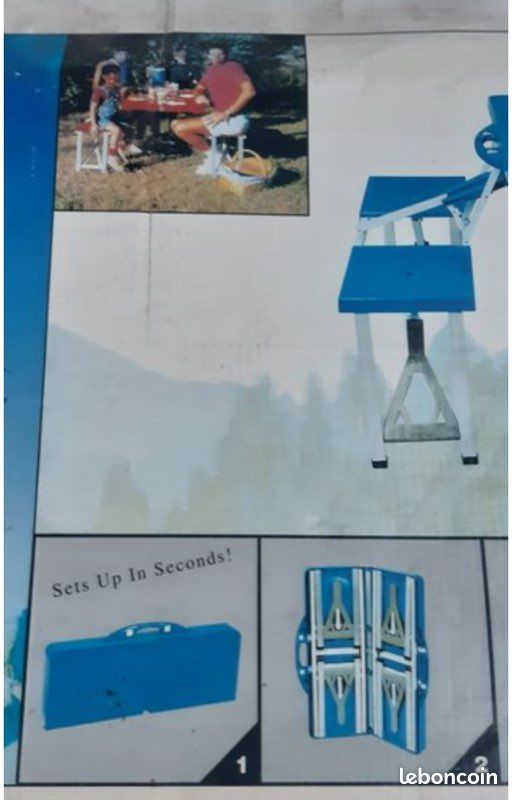 Table chaise pic nic pliable (image 2)