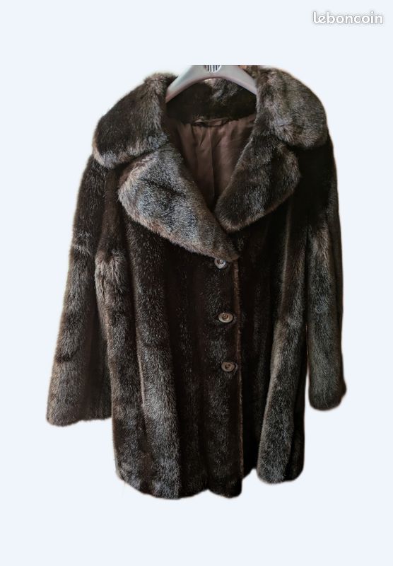 Veste longue fausse fourrure (image 1)