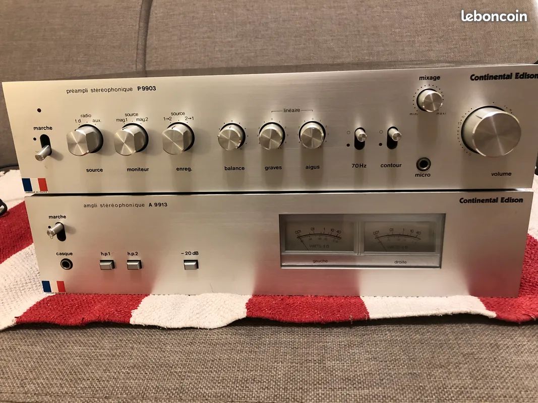 AMPLI PRÉAMPLI HI-FI vintage CONTINENTAL EDISON PA-9719 & Tuner stereo TU-9941 EUR 83,00 - FR