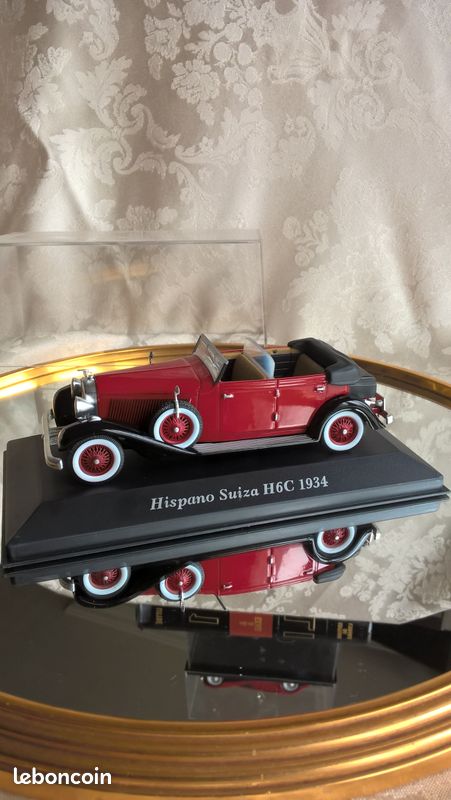 Voiture Miniature Hispano Suiza 1934 - Modèle Huilor - Plastique - Vintage Collector Et Publicitaire - Occasion