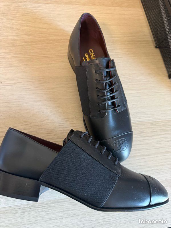 Chaussures derby Chanel en cuir 36 neuf authentique (image 6)