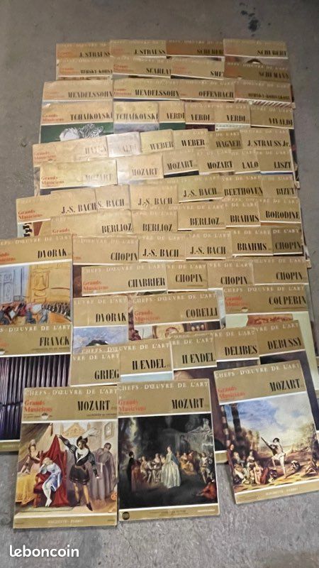Lot de plus de 120 revues chefs d’œuvre de l’art avec vynilles (image 1)