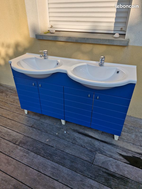 Meuble salle de bain double vasque 140cm (image 1)