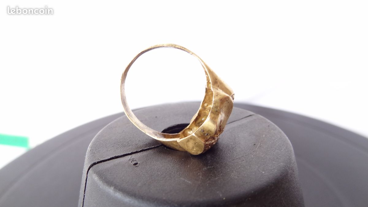 Ancienne anniversaire bague de mariage en bronze ou métal argenté antique extremement rare artefact authentique époustouflant (image 8)