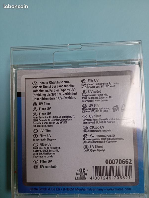 hama Filtre UV 390 (O-Haze), 77mm (70077