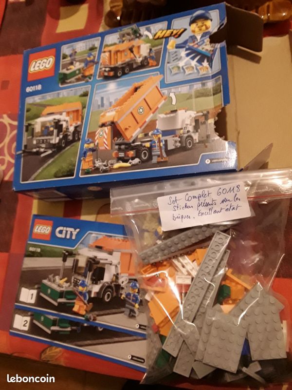 Lego City 60118, Camion poubelle (Garbage Truck) complet avec notices (image 1)
