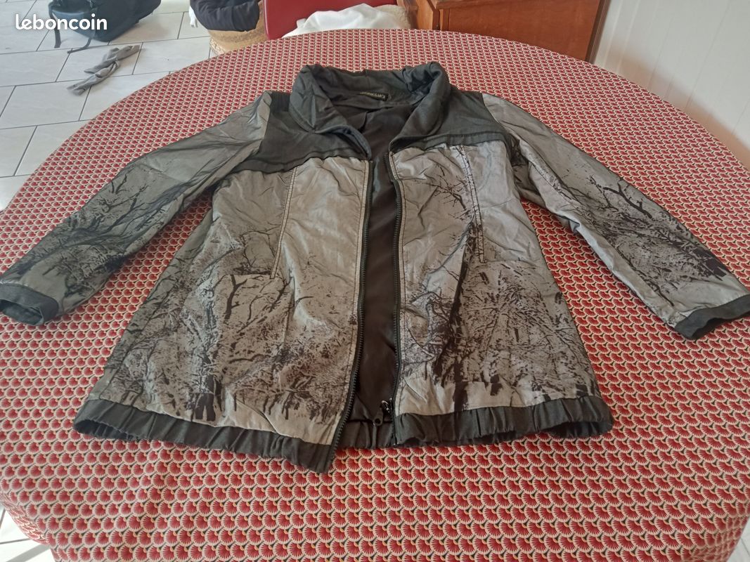 Manteau VIRGINIE ET MOI taille 40 gris et noir (image 1)