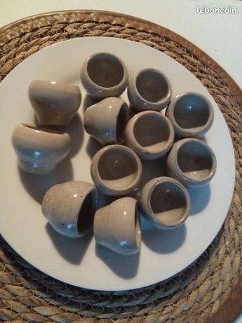 Lot De 10 Plats à Escargots En Céramique - Vintage, Marron, 4cm, Passe Au Four