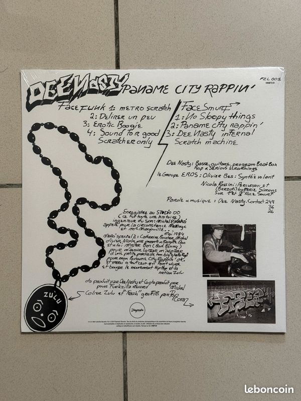 Disque Vinyle LP Dee Nasty Paname City Rappin' (image 3)