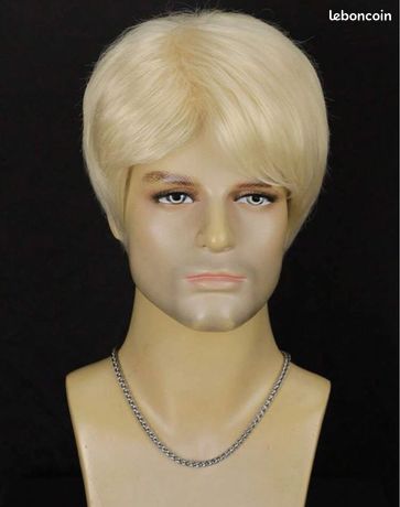 Perruque Synthétique Blonde Platine Doré - Longue Avec Frange Et Ondulations - Bonnet Offert
