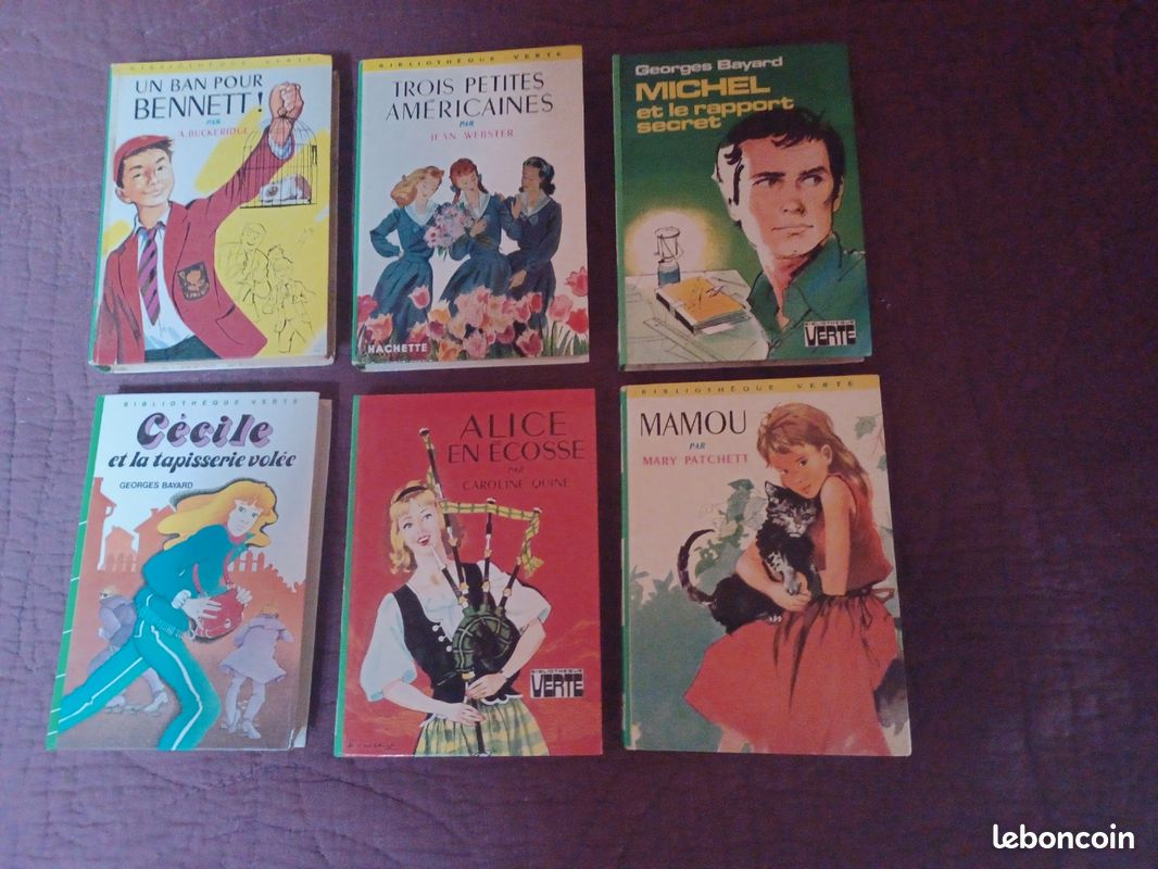 Lot 6 bibliothèques vertes divers titres (image 1)