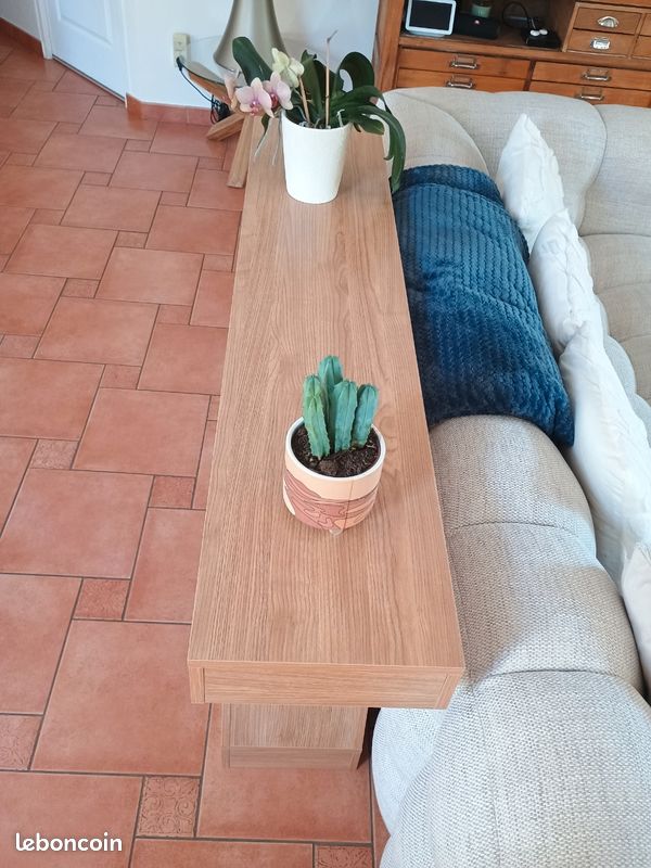 Console neuve en bois couleur chêne clair (image 2)
