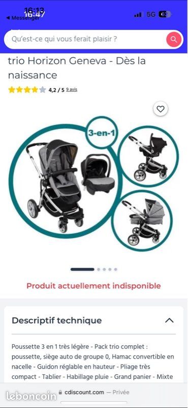 Poussette trio (image 4)